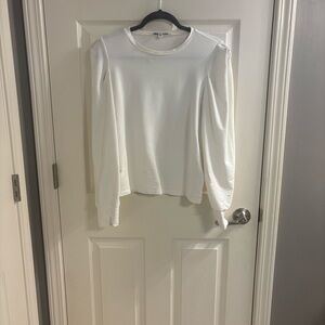 Walter Baker White Long-Sleeve Crewneck Top